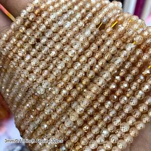 TEMU 작은 2 3 4mm 천연 연마 합성 지르코니아 스톤 루즈 비즈 쿼츠, 주얼리 만들기 DIY 팔찌 목걸이 반지 액세서리