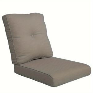 TEMU 2개 (1세트) 파이핑이 있는 좌석 등받이 쿠션, 실외/실내 UV 저항 소파 좌석 쿠션 등받이 쿠션 (폼 충전재 포함), 라탄 의자 소파, 가정 가구에 적합 (좌석 쿠션 1개 + 등받이 쿠션 1개)