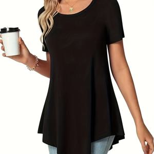 TEMU 여성 여름 캐주얼 반팔 정장 블라우스|반팔티셔츠|반팔셔츠|여름블라우스