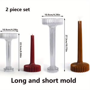 TEMU 레진 주조 몰드 3D 꽃병 모양 캔들 몰드 DIY 줄무늬 기둥 캔들 만들기 도구 아크릴 플라스틱 몰드 레진 석고 몰드 가구 장식