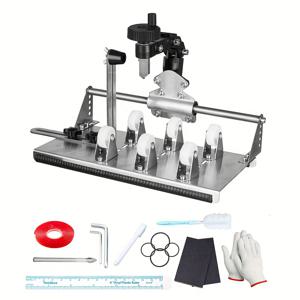 TEMU 새로운 유리 병 절단기 세트, 와인 및 유리 병용 다기능 절단 도구, 유리 드릴 비트, 사포, 장갑 및 추가품 포함