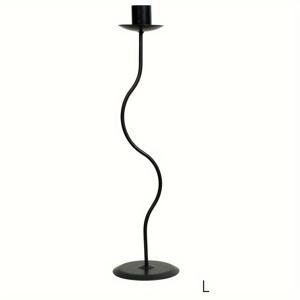 TEMU 프렌치 스타일 빈티지 커브드 캔들 홀더 - 베이스와 커브드 암이 있는 우아한 테이블 센터피스, 웨딩, 연회, 특별 이벤트를 위한 로맨틱한 식탁 장식 - 헤비듀티 아이언, 실제 캔들 또는 인조 캔들 모두 호환 가능|티테이블