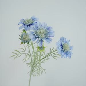 TEMU 1개 리얼리스틱 스카비오사 꽃다발 (대형 꽃 3송이 + 꽃봉오리 2개) - 인조 웨딩/약혼 센터피스, 신부 부케, 홈 데코, 테이블 센터피스 - 인조 꽃 장식용 (관리 불필요)