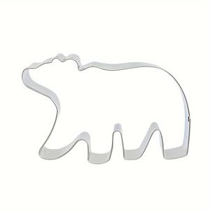 TEMU 1개 스테인리스 스틸 북극곰 쿠키 커터, DIY 주방 베이킹을 위한 만화 동물 디자인, 크리스마스, 할로윈, 추석, 데이, 성 니콜라스 데이를 위한 다재다능한 휴일 비스킷 몰드