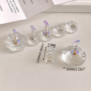 TEMU 레이저 고양이 발톱 네일 팁이 포함된 새로운 오로라 네일 아트 도구, 착용 가능한 연습용 네일 디스플레이 스탠드