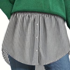 TEMU 플러스 사이즈 - 여성용 플러스 사이즈 밑단 버튼 스커트, 다용도 레이어드 언더스커트 탑