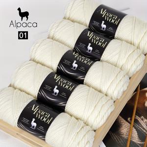 TEMU 5 스케인 알파카 울 청키 얀, 울 뜨개질 바늘 스카프 얀, 스케인 수제 직조 코트 스웨터