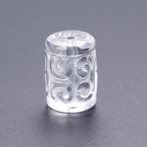 TEMU 1개 투명 쿼츠 로즈 컬럼 조각 참, 주얼리 만들기, 목걸이 팔찌 DIY용