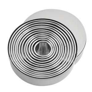 TEMU 원형 쿠키 커터, 스틸 메탈 페이스트리 커터 세트, 비스킷 몰드, 만두 피부 만들기, 베이킹 도구, 주방 액세서리