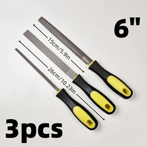 TEMU 3개의 금속 銼 세트, 편안한 고무 손잡이, 거친 이빨 강철 목공 銼 - 평평한, 반원형, 둥근 모양의 나무 조각, 수공예 도구, 비전기 수동 銼