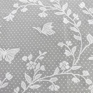 TEMU 1개 화이트 로맨틱 플로럴 & 레이스 숏 커튼 - 가벼운 반투명 폴리에스터, 세탁기 사용 가능 로드 포켓 창문 드레이프, 거실/식당/카페/매장 장식용, 섬세한 원단, 빈티지 스타일, 통기성 소재, 인테리어 디자인