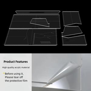 TEMU 7개 짧은 접이식 지갑 제작 아크릴 템플릿 카드 홀더 공예 아크릴 몰드, 수제 가죽 용품 지갑 용품, DIY 지갑 제작용