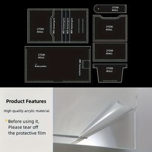 TEMU 6개의 DIY 가죽 지갑 제작 스텐실, 다중 카드 수제 지갑을 위한 아크릴 디자인 템플릿, 가죽 공예 용품 액세서리, DIY 지갑 만들기