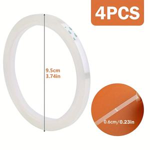 TEMU 4 롤 플로럴 테이프, 0.24 인치 너비 수지 줄기 감싸는 테이프, 투명 부케 공예 프로젝트 코르셋 테이프, 오일 및 물 방지, 유연하고 내구성 있음