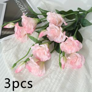 TEMU 3개 세트 우아한 화이트 인조 꽃다발 - 리빙룸, 식탁, 오피스 장식용 풍성한 녹색 잎 장식 장미 | 야외 정원 웨딩, 신부 핸드헬드 꽃, 발렌타인데이, 어버이날, 봄 장식에 완벽