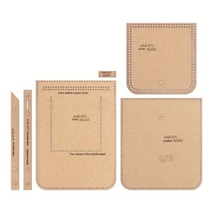 TEMU 어깨 가방용 DIY 가죽 공예 템플릿 세트, 스타일리시하고 다용도한 휴대폰 가방 디자인 블루프린트, 간단한 미니 크로스바디 가방 만들기 지침, 크래프트 종이 재질로 제작.