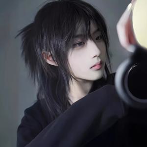 TEMU 남성용 멀릿 가발, 일본 무사 가발, 애니멀 멀릿 스타일, 트렌디 가발