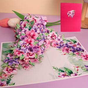 TEMU 장미꽃이 있는 팝업 카드, 어버이날, 생일, 발렌타인데이, 기념일, 추수감사절, 크리스마스 선물, 그리고 작은 메시지가 포함된 감사 카드로 완벽합니다.