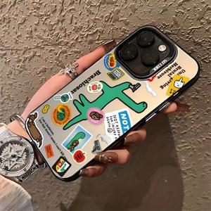 TEMU 폰 케이스용 귀여운 및 창의적인 공룡 패턴 스티커, Iphone 모델 16, 15, 14, 13, 12, 11 Pro Max, X, XR, XS Max, 8, 및 7 Plus와 호환, 충격 방지 매트 표면을 특징으로 함