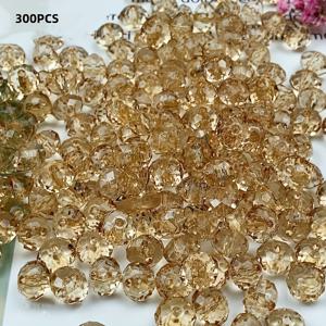 TEMU 300개 10mm 특수 A 아크릴 납작 비즈, 직선 구멍, 주얼리 추가용, 가방, 팔찌 및 커튼 장식에 적합