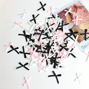 TEMU 150개 혼합 색상 폴리에스터 새틴 리본 - 공예, 헤어 클립, 파티 장식, 인형 장식, 봉투 장식에 적합한 리본 - 깃털 없는 수제 용품