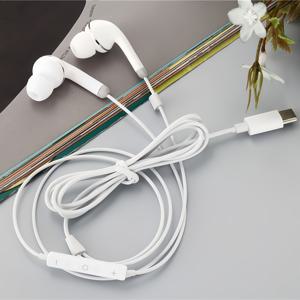TEMU USB Type-C 유선 이어버드 마이크 포함, 고품질 유선 이어폰 인이어 헤드셋, 통화 및 음악용 소리 조절 볼륨 컨트롤, 스마트폰, MP3/MP4/아이팟/컴퓨터 및 기타 Type-C 기기와 호환, 학생과 친구를 위한 완벽한 선물|헤드폰