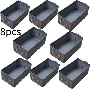 TEMU 8개 다기능 접이식 보관 상자 - 공간 절약 서랍 정리기 - 의류, 책 및 기타 용품에 적합 - 집, 기숙사 및 RV에 적합 - 비직물 재질, 청소 쉬움, 휴대용 디자인, 의류 정리 보관