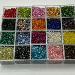 TEMU 9800 2mm 유리 시드 비즈, 20가지 생생한 색상, 고품질 원형 벌크 비즈 (주얼리 제작, 귀걸이, 팔찌, 공예용)