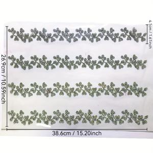TEMU 4개 세트 반짝이는 도트 유리 라인스톤, 15.2인치 핫픽스 아이언 온 패치 - DIY 의류, 코트, 재킷 및 원단 장식용 우아한 블링 어플리케, 댄스웨어, 체조복, 카우걸 코스튬 액세서리