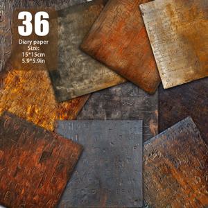 TEMU 메탈 플레이트 조각 텍스처 스크랩북 용지, 수제 종이, 공예, 카드 제작, 배경 장식, 배경 카드 매트, 인사 카드, 빈티지 다이어리, 정크 저널에 적합한 재료 종이