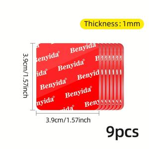 TEMU BEN YI 고강도 투명 나노 양면 테이프 - 잔여물 없는 홀드 젤 패치, 벽, 자동차, 거울, 포스터, 스티커용 - 실외 사용