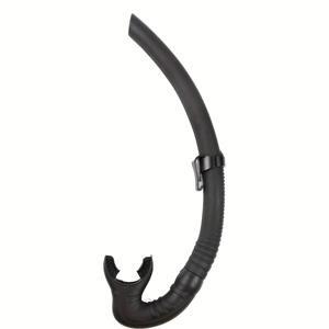 TEMU 자유 다이빙용 검정/주황/파란색 호흡 튜브, 성인 스노클링 및 자유 다이빙에 적합, 비실리콘 풀 드라이 및 습식 PVC 재질, 수영 및 다이빙 연습을 위한 초보 다이버에게 이상적.