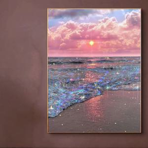 TEMU 성인용 1개 DIY 5D 페인팅 아트 키트, 액자 없는 라운드 페인팅 공예 세트, 홈 벽 장식에 이상적인 휴일 선물|보석십자수