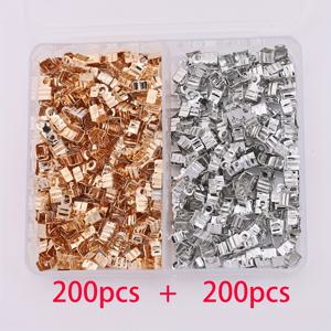 TEMU 400개입 박스형 철제 3줄 좁은 클립, 코드 엔드 캡, 주얼리 제작 코드 엔드 클립, 팔찌, 목걸이, 휴대폰 체인 끝 커넥터, 액세서리 커넥터, 공예 용품, 수공예품