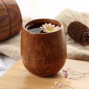 TEMU 1개 손수 제작된 에이보니 우드 컵 - 재사용 가능한 커피 및 차용기, 부드러운 폴리시드 마무리, 우아한 디자인으로 가정, 주방, 또는 카페 사용에 적합, 휴일 및 일상 우아함에 완벽, 커피 바 액세서리