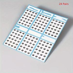 TEMU 24쌍 - 6mm 미니 스냅, 4가지 색상: 골드, 실버, 블랙, 브론즈. 인형 의류, 공예, 액세서리에 적합한 내구성 있고 안전한 잠금장치. 핸드메이드 액세서리 | 장식용 잠금장치 | 내구성 있는 패스너, 미니 스냅 버튼