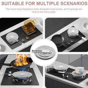 TEMU 스테인리스 스틸 냄비 패드 - 원형 튜브 디자인의 이중층 열전도 및 단열 매트, 웍, 팬, 커피 머그용 다목적 사용 - 균일한 열 분배를 위한 화상 방지 카운터탑 보호대, 내열성 매트, 요리기구 보호, 세련된 메탈릭 마감, 내구성 있는 주방 액세서리