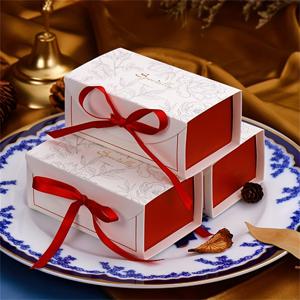 TEMU 특별한 날, 생일 파티, 크리스마스, 할로윈을 위한 삼색 숲 테마 직사각형 선물 포장 상자 50개 세트