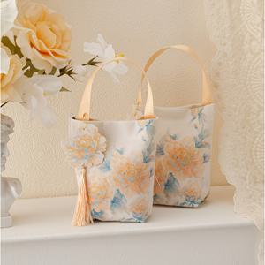 TEMU 10개 새로운 사탕 봉투, 선물 가방, 웨딩 답례품 상자, 카드와 태슬이 있는 휴대용 선물 캔버스 가방