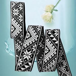 TEMU 두꺼운 민족 자카드 리본, 2야드 DIY 재봉 및 공예 장식용품, 의류, 가방 및 헤어 액세서리, 옷장식에 적합 | 밝은 디자인 리본 | 패브릭 자수 리본 | 휴대폰 체인 제작