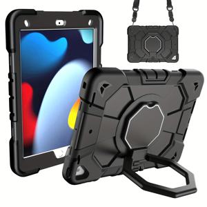 TEMU Kepaitok 케이스 (9세대, 8세대, 7세대 iPad용), 10.2인치, 펜 홀더, 손잡이, 360도 회전 스탠드 포함