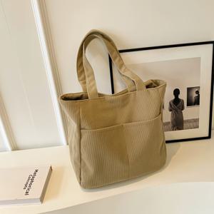 TEMU 디세파-텍 여성용 대형 토트백 - 지퍼 클로저 & 튼튼한 핸들, 우아한 워크백, 노트북/휴대폰/보조배터리/우산 수납 가능 - 일상·여행·정장에 적합, 카키/라이트 브라운/베이지/블랙 색상 - 고급 원단, 직장인 여성을 위한 완벽한 선물 및 출퇴근 액세서리