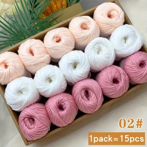 TEMU 15개 럭셔리 블렌드 실 세트 - 삼색 조합 [약 750g/15볼 팩], 부드럽고 피부 친화적, 실, 핸드 니팅, 아동용 담요, 스카프, 조끼, 숄, DIY 공예에 적합|뜨개실