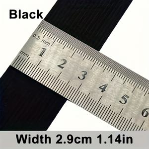 TEMU 10M 고탄성 고무줄, 블랙 & 화이트, 2cm-5cm 폭 직조 허리 보호대, 다목적 재봉용 탄성 코드 스풀, 의류 액세서리 및 공예용, 두꺼운 탄성 밴드, 고탄성 고무줄