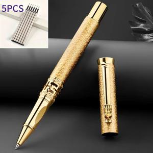 TEMU 고급 속이 빈 만년필 | 비즈니스 품질 필기 창의적인 선생님의 날 선물 메탈 서명 펜