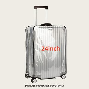 TEMU PVC 투명 여행용 캐리어 커버 (20/24/28인치), 스크래치 방지 디자인으로 캐리어 식별 용이. 재사용 가능하며, 잦은 여행객 및 출장에 필수적인 필수품