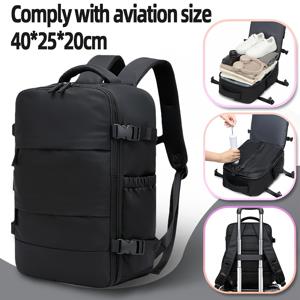 TEMU 업그레이드된 여행용 진공 압축 백팩 (에어 펌프 포함), 비행기 승인 대용량 40*25*20cm 멀티펑션 듀얼 숄더백, 공간 절약 도구로 50% 저장 공간 확보, 가족 여행에 실용적인 진공 포장 가방 세트|파우치