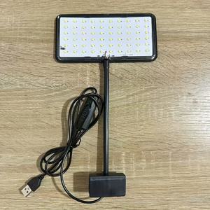 TEMU 소형~중형 어항용 풀 스펙트럼 LED 어항 조명. 수생 식물 조명 및 스마트 USB 범용 식물 램프에 적합한 60 LED 클립 조명. 클립은 3~8mm로 조절 가능하며 배터리 없음.