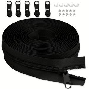 TEMU 4야드 #5 연속 지퍼 롤, 컬러 나일론 지퍼 테이프 - 바지, 청바지, 스커트, 애완동물 옷, 핸드백, 쿠션, 베개커버, 수공예용