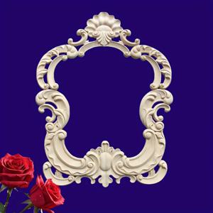 TEMU 2D 플랫, 1개 혁신적인 유럽 스타일 원목 조각 무도장 플랫 사진 프레임, 정교한 클래식 릴리프 패턴의 홀로우 프레임, 홈 데코 - 장식용 린텔 - 30*20cm/*7.87인치, 웨딩 및 홈 데코에 적합 - 벽 장식, 웨딩 장식, 휴일 선물, 빈티지 디자인